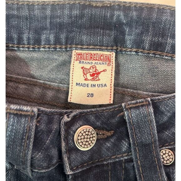 True Religion Dark Wash Jeans RN#112790 CA#30427 World Tour Size 28  Black Label - Picture 7 of 10